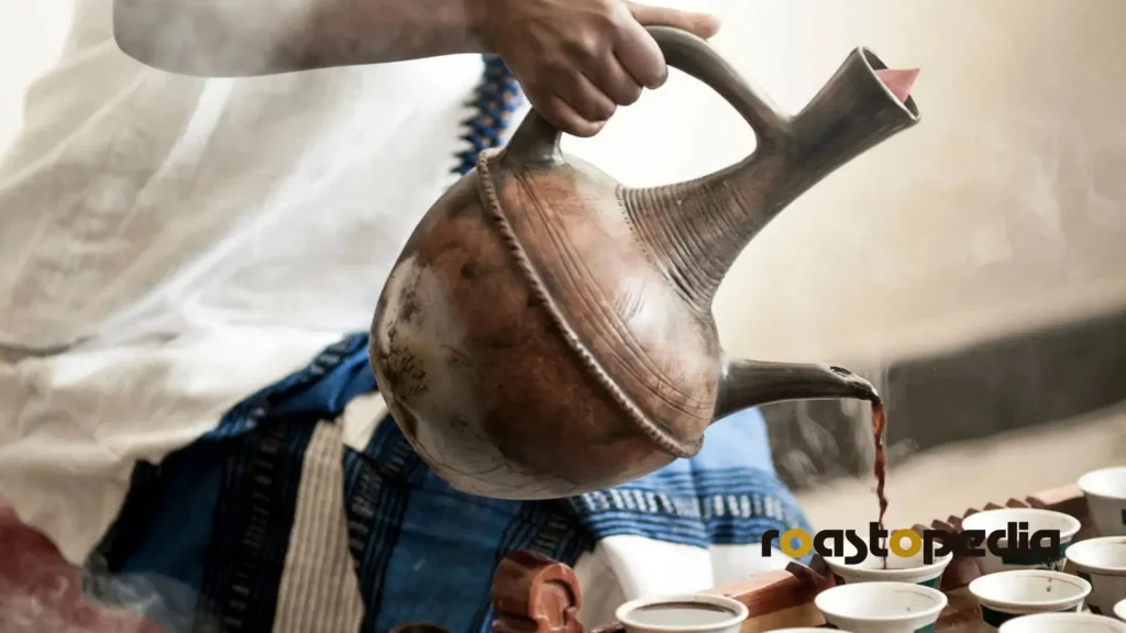 Tona, the second sequential pour of the Ethiopian coffee ceremony, after Abol.