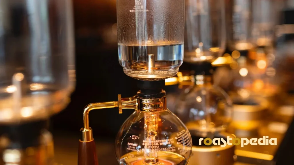 Siphon also known as vacuum or vac pot coffee brew
