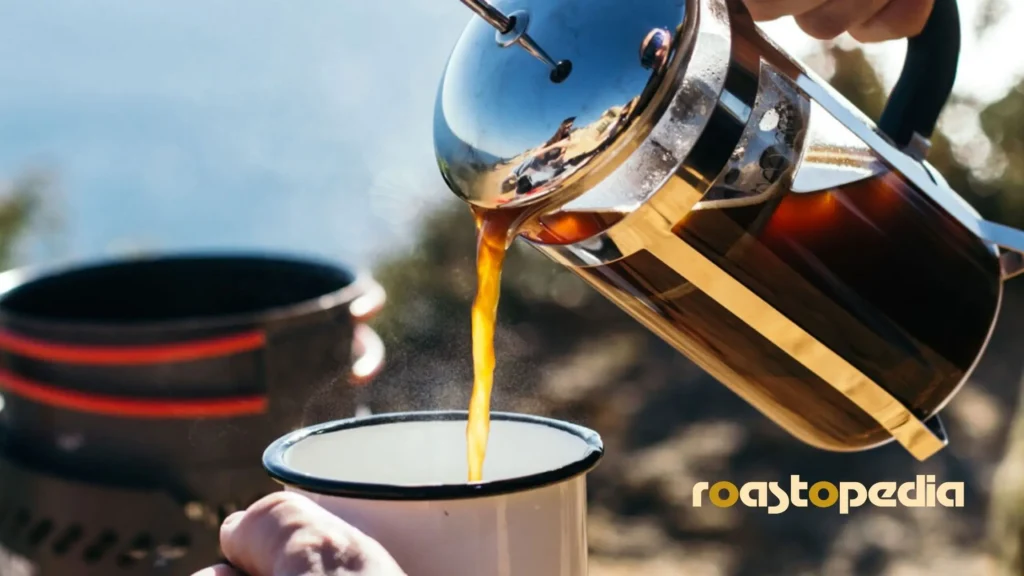 The french press coffee brew